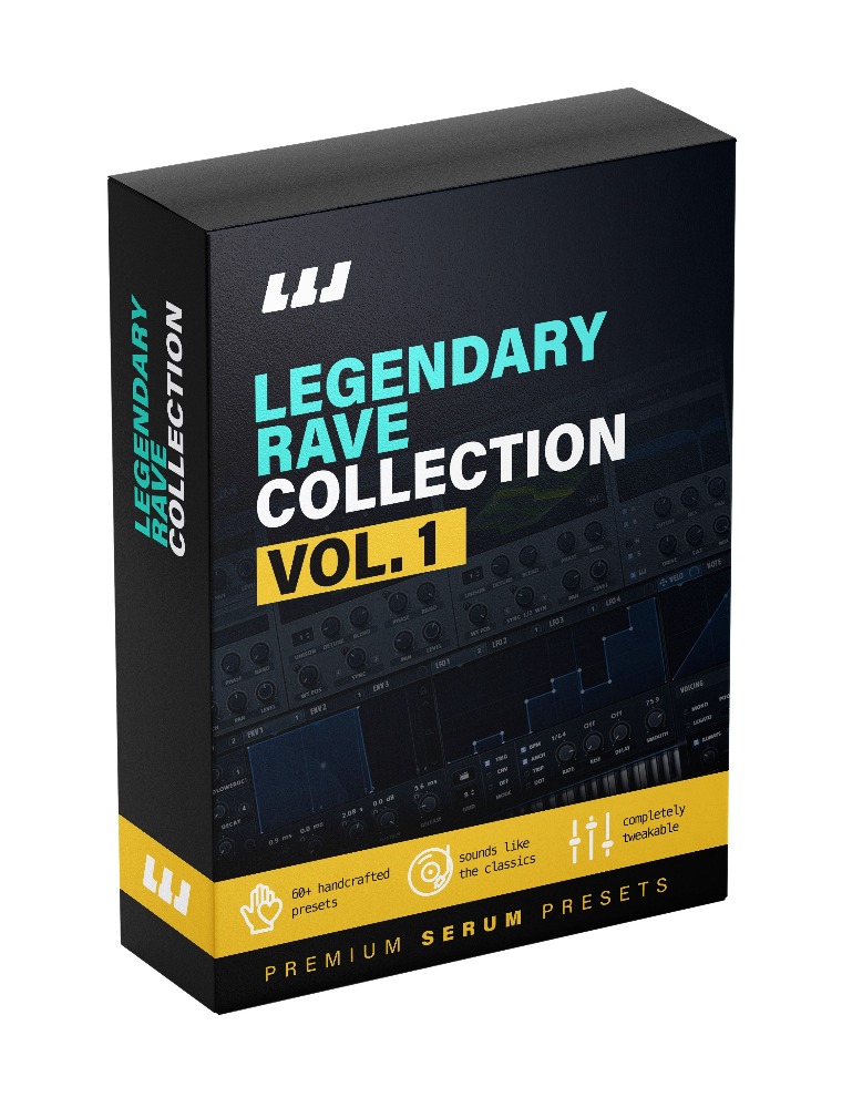 Wallsteyn Legendary Rave Collection Vol.1 — Serum preset pack box artwork